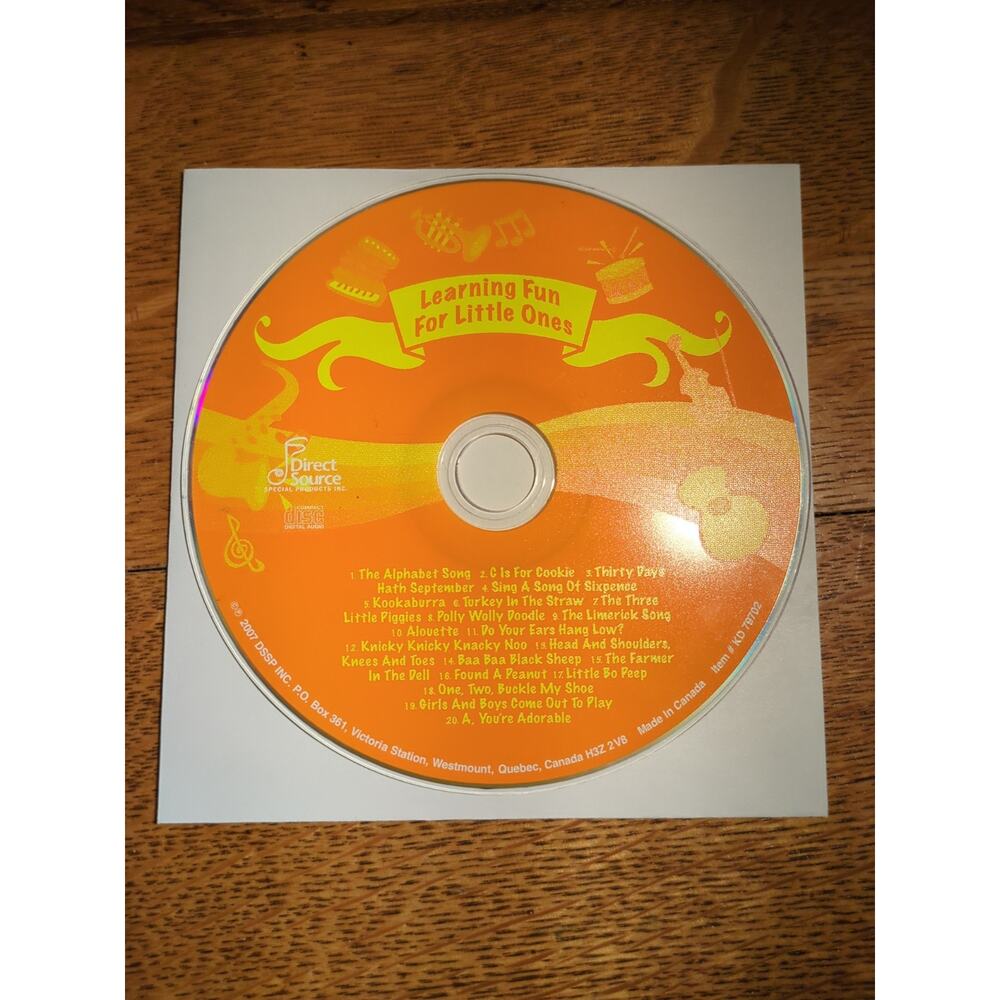 Learning Fun For Little Ones Direct Source Disc Only